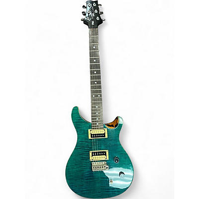 Used PRS SE Custom 24 Turquoise Solid Body Electric Guitar