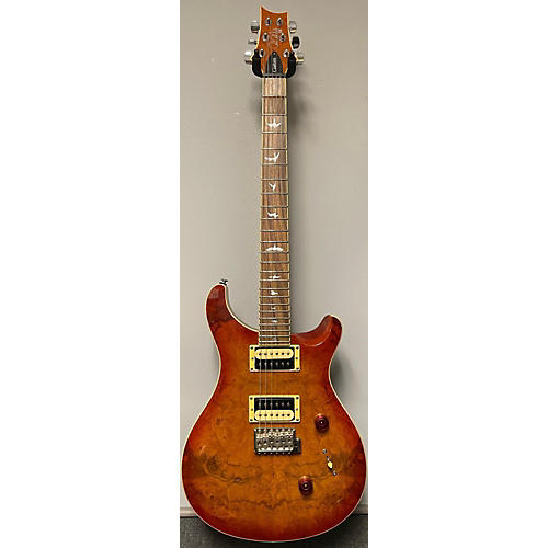 PRS Used PRS SE Custom 24 Vintage Sunburst Burled Solid Body Electric Guitar Vintage Sunburst Burled