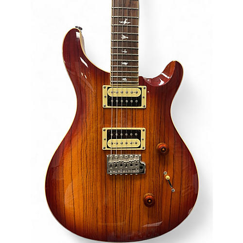 Used PRS SE Custom 24 ZEBRAWOOD 2 Tone Sunburst Solid Body Electric Guitar 2 Tone Sunburst