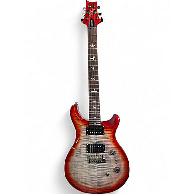 Used PRS SE Custom 24 charcoal burst red Solid Body Electric Guitar