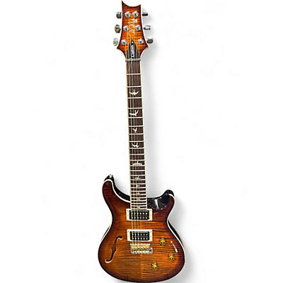Used PRS SE Custom 24 semi hollow piezo Vintage Sunburst Hollow Body Electric Guitar