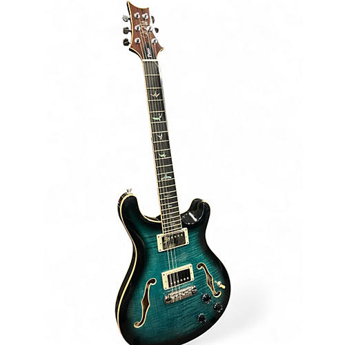 Used PRS SE HOLLOWBODY II PIEZO PEACOCK BLUE Solid Body Electric Guitar PEACOCK BLUE