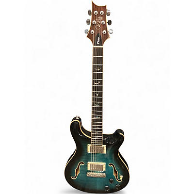Used PRS SE Hollowbody II Piezo Peacock Blue Hollow Body Electric Guitar