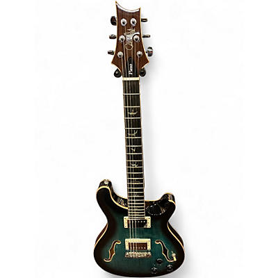 Used PRS SE Hollowbody II Piezo Peacock Blue Hollow Body Electric Guitar