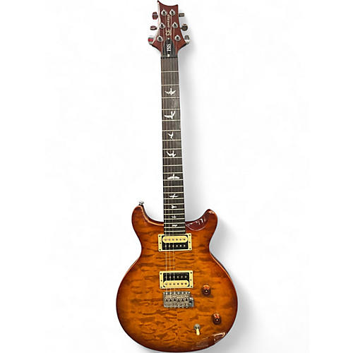 Used PRS SE SANTANA QUILT TOP Cherry Sunburst Solid Body Electric Guitar Cherry Sunburst