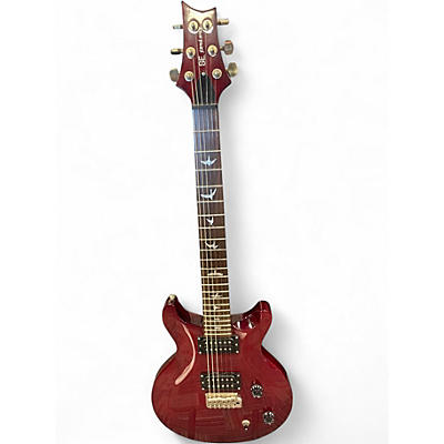 Used PRS SE SANTANA Wine Red Solid Body Electric Guitar
