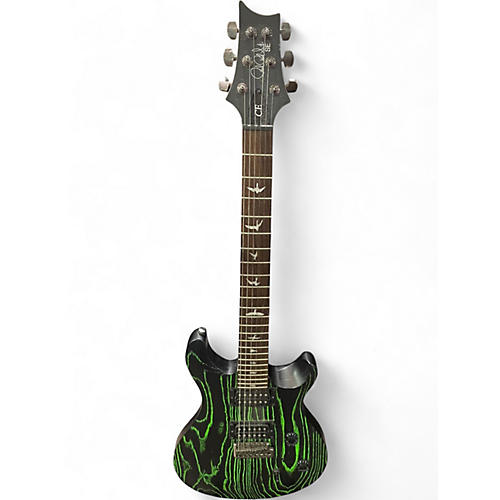 Used PRS SE Sandblasted Swamp Ash CE 24 Green Solid Body Electric Guitar Green