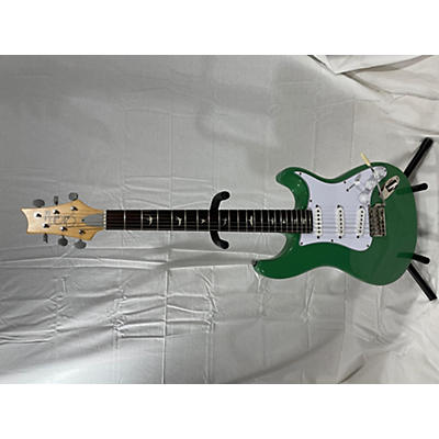 Used PRS SE Silver Sky Emerald Green Solid Body Electric Guitar