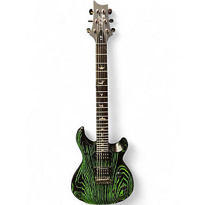 Used PRS SE Swamp Ash CE 24 Black and Green Solid Body Electric Guitar