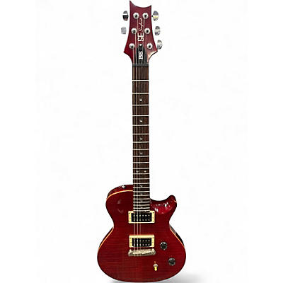 Used PRS Singlecut SE TRANS FLAME RED Solid Body Electric Guitar