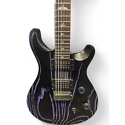 Used PRS Swamp Ash CE Sandblasted Black and Purple Solid Body Electric Guitar
