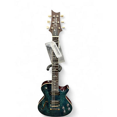 Used PRS WOOD LIBRARY MCCARTY 594 SINGLECUTT 10 TOP SEMI HOLLOW BODY AQUAMARINE Hollow Body Electric Guitar