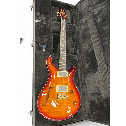 Used PRS Wood Library Custom 22 Semi Hollow 10 Top Sunburst Hollow Body Electric Guitar Sunburst
