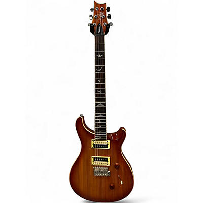 Used PRS ZEBRA WOOD SE CUSTOM 24 Cherry Sunburst Solid Body Electric Guitar