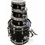 Used Pacific  4 Piece 4 Piece Drum Set Black Drum Kit Black