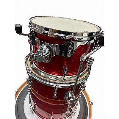 Used Pacific Drums And Percussion 3 Piece AMERICAN VINTAGE Metallic Candy Red Burst Drum Kit