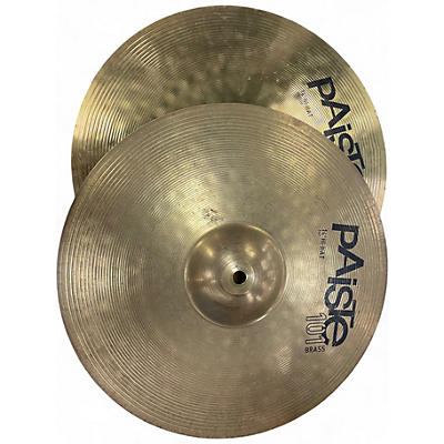 Used Paiste 14in 101 BRASS HI HATS Cymbal