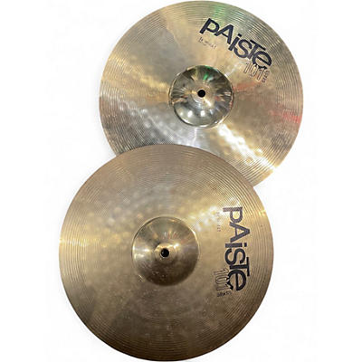 Used Paiste 14in 101 Brass Hi Hat Cymbals Cymbal