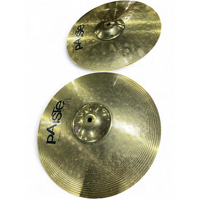 Used Paiste 14in 14in 101 Brass Hi Hat PAIR Cymbal