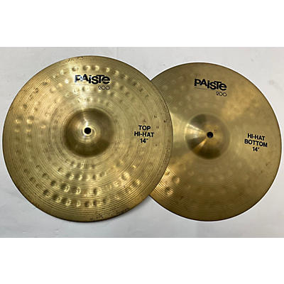 Paiste Used Paiste 14in 200 Series Hi-Hat Bottom / Top Pair Cymbal