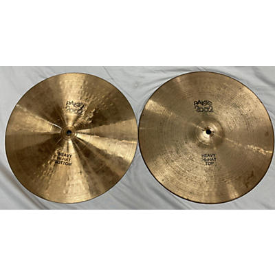 Paiste Used Paiste 14in 2002 HEAVY HI HAT PAIR Cymbal