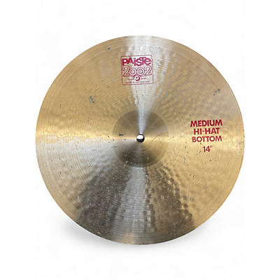 Paiste Used Paiste 14in 2002 MEDIUM HI HAT BOTTOM Cymbal