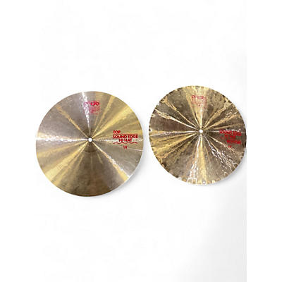 Paiste Used Paiste 14in 2002 Medium Hi Hat Pair Cymbal