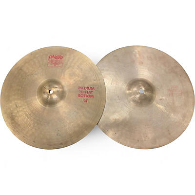 Used Paiste 14in 2002 Medium Hi Hat Pair Cymbal
