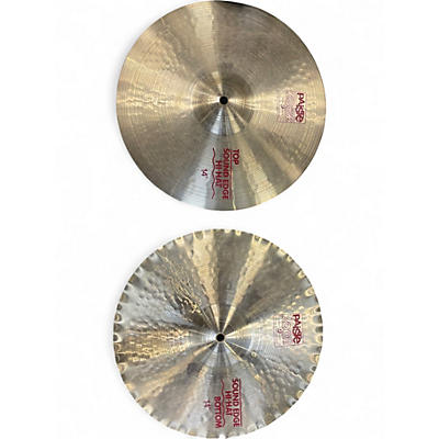 Used Paiste 14in 2002 Medium Hi Hat Pair Cymbal