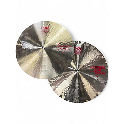 Used Paiste 14in 2002 Sound Edge Hi Hat Pair Cymbal