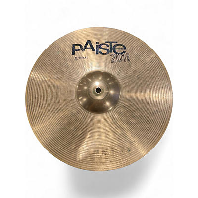 Used Paiste 14in 201 Bronze Hi-Hat Pair Cymbal