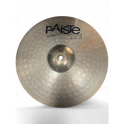 Used Paiste 14in 201 bronze hi hat Cymbal