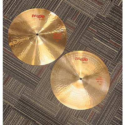 Paiste Used Paiste 14in 3000 Medium Hi Hat Pair Cymbal