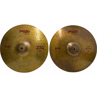Used Paiste 14in 3000 RUDE HI HAT PAIR Cymbal