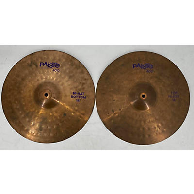 Paiste Used Paiste 14in 400 Hi-Hat Pair Cymbal