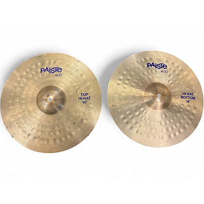 Used Paiste 14in 400 Hi Hats Cymbal