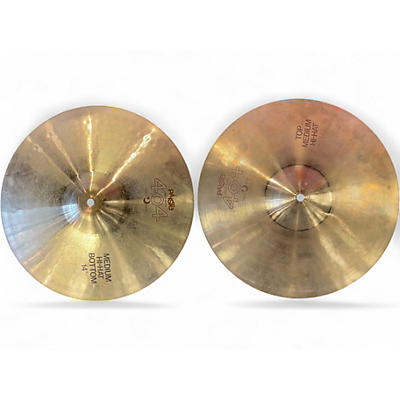 Used Paiste 14in 404 TOP MEDIUM HI HAT PAIR Cymbal