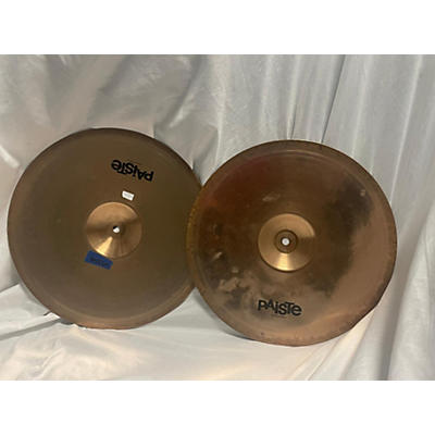 Paiste Used Paiste 14in 502 Hi Hat Pair Cymbal