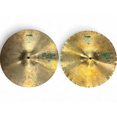 Used Paiste 14in 505 "Green Label" Sound Edge Hi-Hat Cymbal