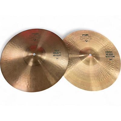 Used Paiste 14in 505 HEAVY HI HAT PAIR Cymbal