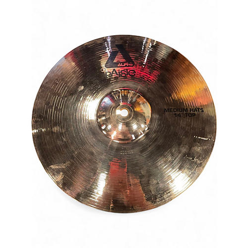 Used Paiste 14in ALPHA MEDIUM HATS PAIR Cymbal 33