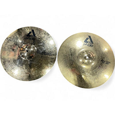 Used Paiste 14in ALPHA ROCK HI HAT PAIR Cymbal