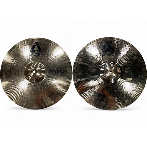 Used Paiste 14in Alpha Medium Hi Hat Pair Cymbal 33