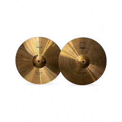 Used Paiste  14in BRONZE 502 HIHAT PAIR Cymbal