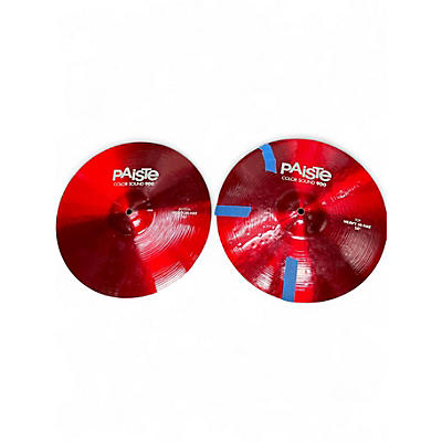 Used Paiste 14in Colorsound Heavy Hi Hat Pair Cymbal