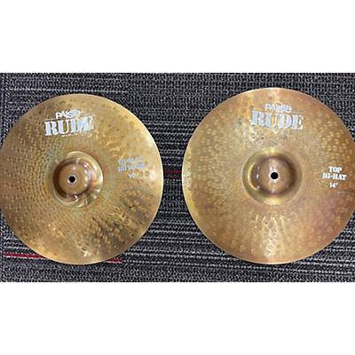 Paiste Used Paiste 14in Rude Hi Hat Pair Cymbal