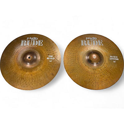 Used Paiste 14in Rude Hi Hat Pair Cymbal