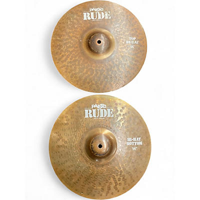 Used Paiste 14in Rude Hi Hat Pair Cymbal