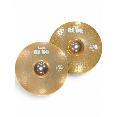 Used Paiste 14in Rude Hi Hat Pair Cymbal