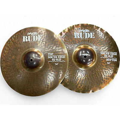 Used Paiste 14in Rude Hi Hat Pair Cymbal